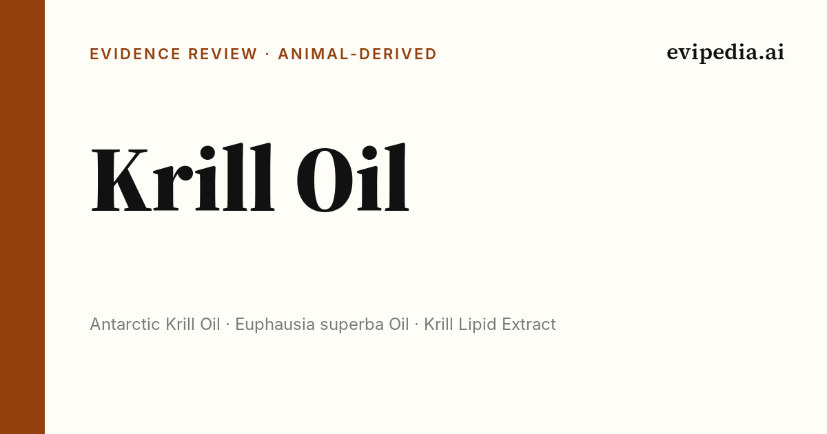 Krill Oil for Health & Longevity - Quick Reference Sheet